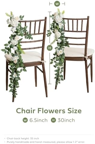 Lings Moment 10pcs Wedding Chair Decorations Aisle Floral Swag
