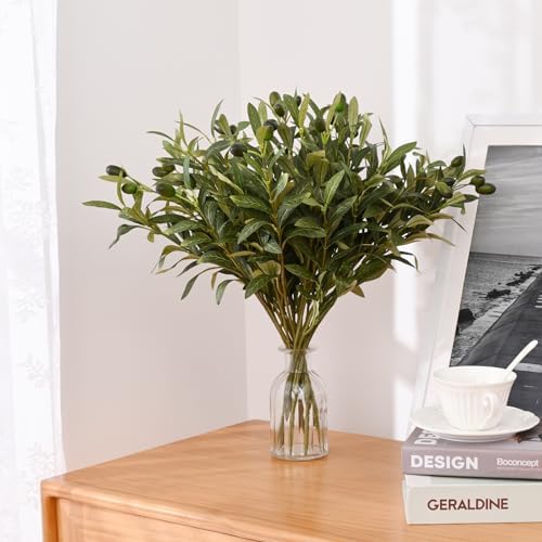 Waipfaru 8 Pcs Artificial Olive Tree Branches 18 Inch