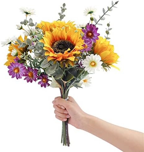 CEWOR Artificial Sunflowers Bouquet for Wedding and Home Decor