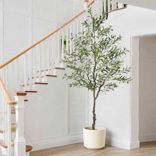 Tings Time 75ft Artificial Olive Tree with Potted Planter