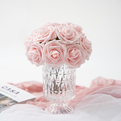 BLISOUL Artificial Flowers Real Looking Rose 25pcs