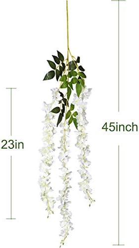 DearHouse 6 Pack Artificial Wisteria Hanging Garland
