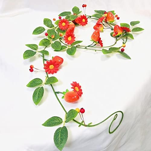 Artificial Strawberry Red Flower Garland for Wedding Home Garden