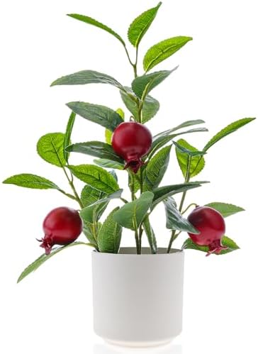 Woration Artificial Pomegranate Tree 138 Inches Decor