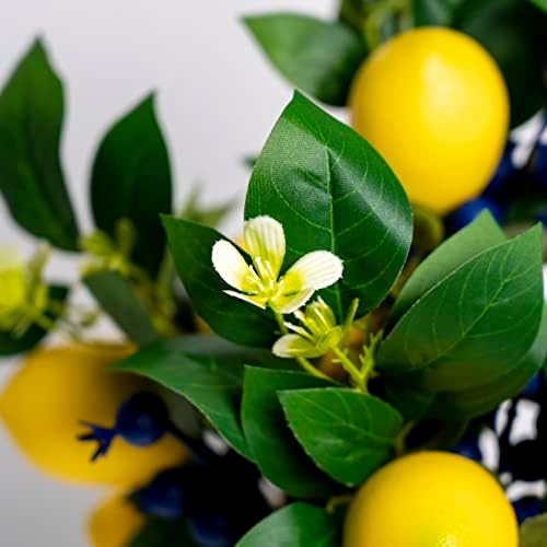 12 Inch Artificial Lemon Blueberry Branches Pack of 6