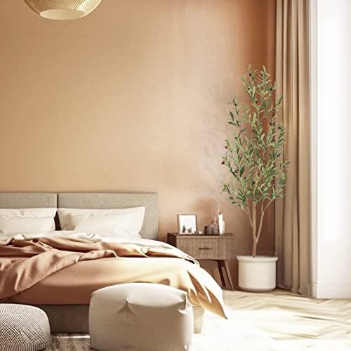 Bellacat 5 Ft Fake Olive Tree with Realistic Fruits and Leaves