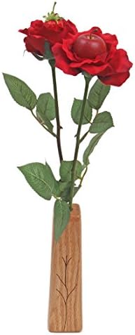 4th Anniversary Fruit Rose Bouquet Red 2-Stem with Vase