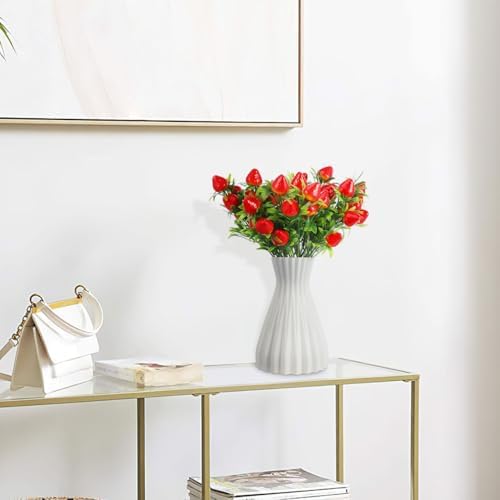 3PCS Fake Strawberry Plant for Home Party Decor Red