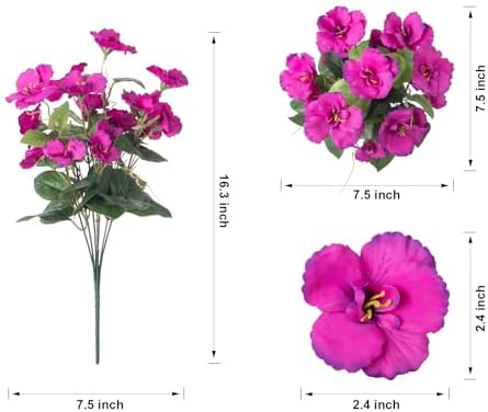 Hibiscus Artificial Flowers for Outdoor Decor