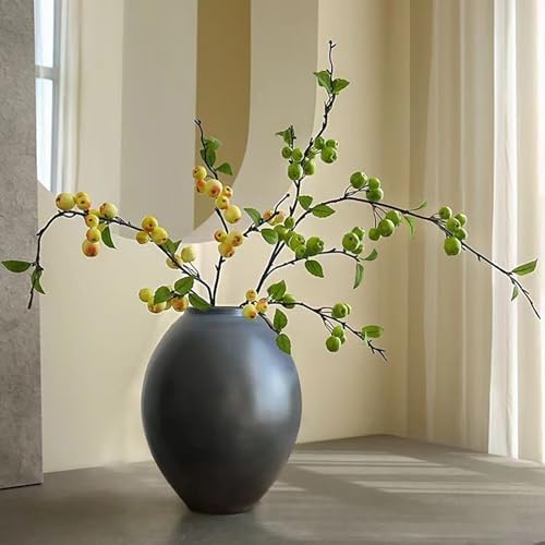 3 Pack Artificial Apple Branches with Green Leaves