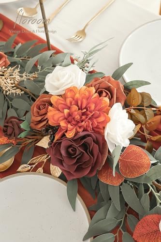 Floroom 6ft Artificial Eucalyptus Garland with Flowers