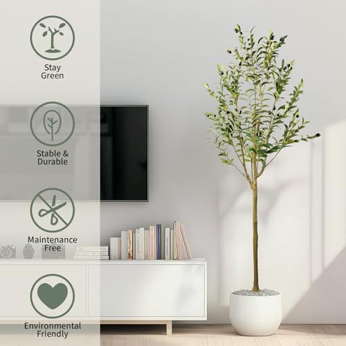Hylmiip 5FT Artificial Olive Tree for Home Office Decor