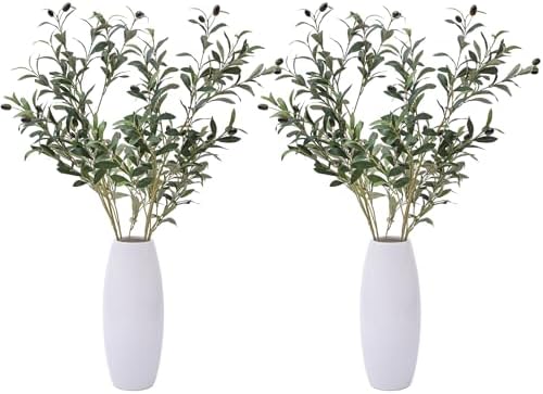 Heleze 39 Inch Artificial Olive Branches 4PCS