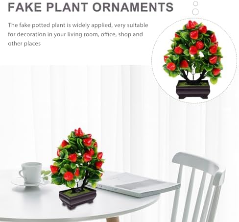 Abaodam Artificial Strawberry Tree Potted Plant