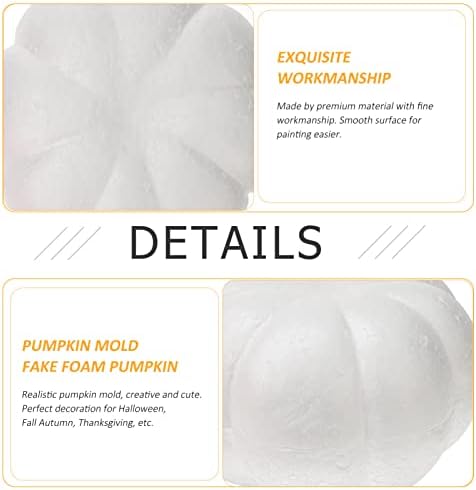 Happyyami White Halloween Pumpkin DIY Crafts Carving Painting Decor