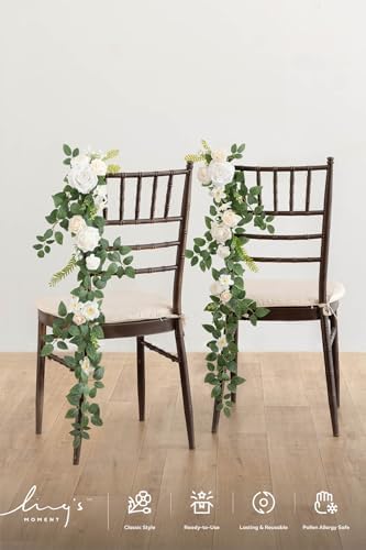 Lings Moment 10pcs Wedding Chair Decorations Aisle Floral Swag