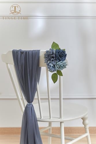 TINGE TIME Artificial Flowers Combo Dusty Blue Roses