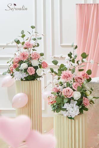 Serwalin Artificial Flowers Wedding Aisle Decor 2pcs