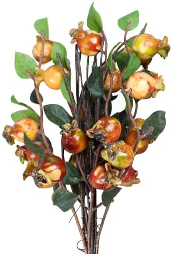 Healifty Artificial Sunset Red Berry Bouquet