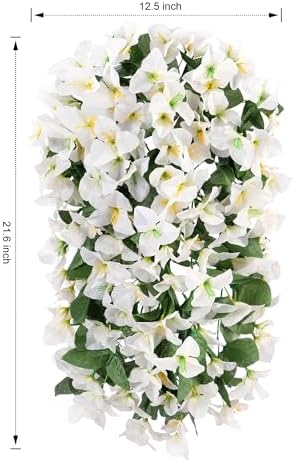 HyeFlora Artificial Bougainvillea Hanging Flowers 2pcs