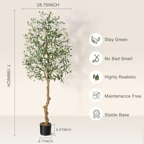 IDEALHOUSE Artificial Olive Tree 6FT Potted Decor