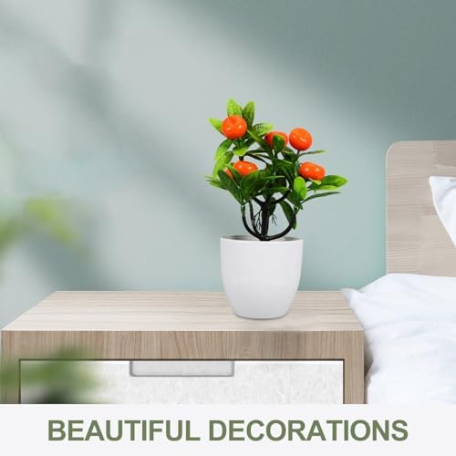 Cabilock Simulation Potted Fruit Tree Artificial Bonsai Decoration