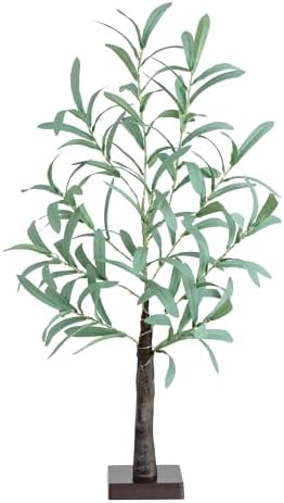 Nearly Natural 2-Foot Artificial Olive Tree with LED Lights