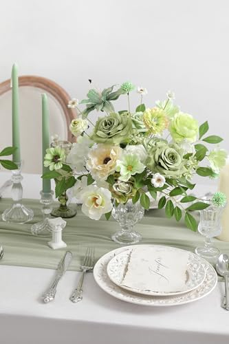 GAATEEK Artificial Flowers Roses with Stems for DIY Decorations