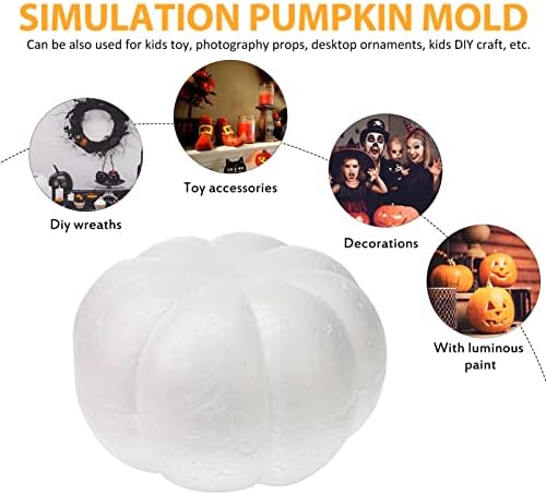Happyyami White Halloween Pumpkin DIY Crafts Carving Painting Decor