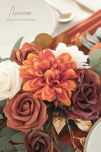 Floroom 6ft Artificial Eucalyptus Garland with Flowers