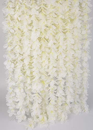 328ft Artificial Silk Wisteria Vine Garland Pack of 10