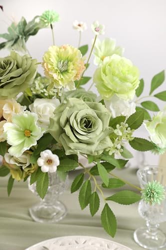 GAATEEK Artificial Flowers Roses with Stems for DIY Decorations