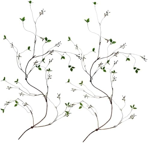 Decolival Artificial Vine with Fruits and Leaves 67 Inches Pack of 2