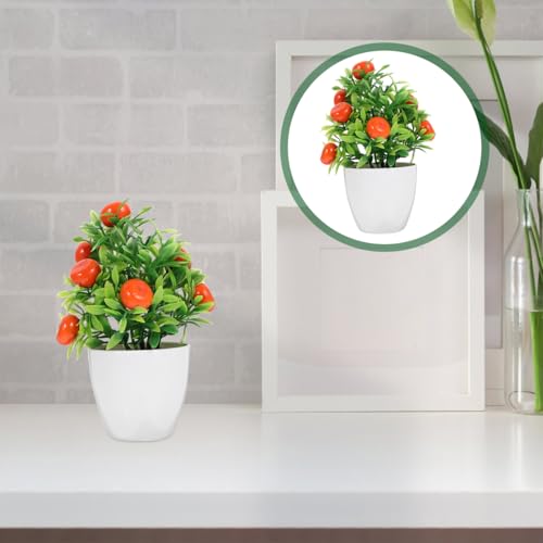 MERRYHAPY 2Pcs Artificial Fruit Tree Bonsai Decoration