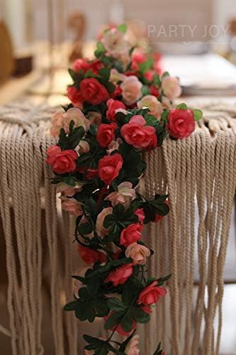 Party Joy 5pcs 41ft Artificial Flower Garland Hanging Decor