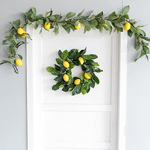 WYSRJ Artificial Lemon Garland 6 Ft Front Door Decor