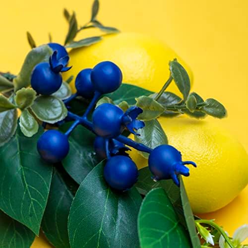 12 Inch Artificial Lemon Blueberry Branches Pack of 6