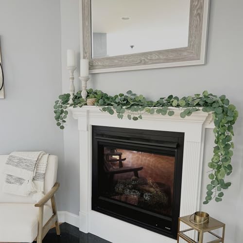 CQURE 24 Pack Eucalyptus Garland for Decor
