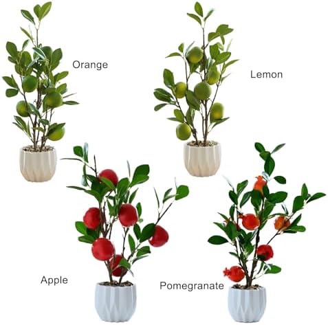 Lemon Tree Bonsai Artificial Plant Potted Decor