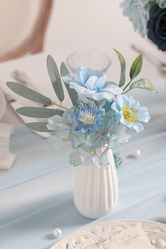 Artificial Flower Blue Box Set for Wedding Decor