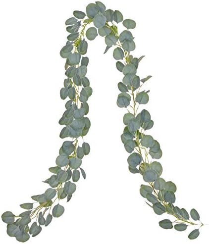 DearHouse Artificial Eucalyptus Garland 6FT Green Vines Wedding Backdrop Decor