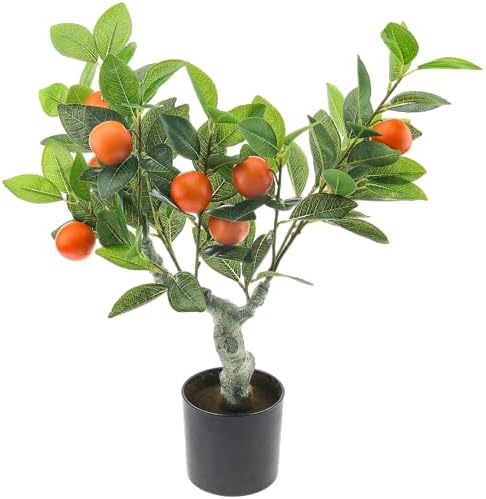 23 Inch Realistic Artificial Orange Tree with Fake Mandarin Oranges