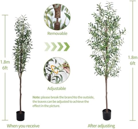 CETRD Realistic Artificial Olive Tree 6FT Tall