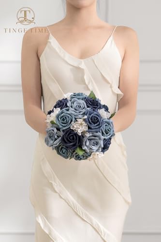 TINGE TIME Navy Blue Artificial Flowers Combo