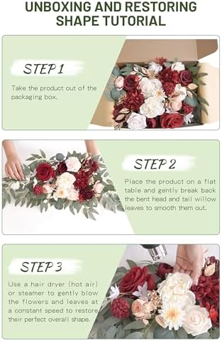 Faux Flower Swag Set of 2 for Wedding Welcome Signs