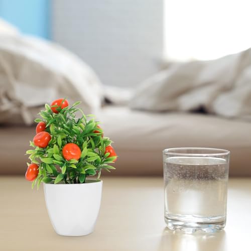 MERRYHAPY 2Pcs Artificial Fruit Tree Bonsai Decoration