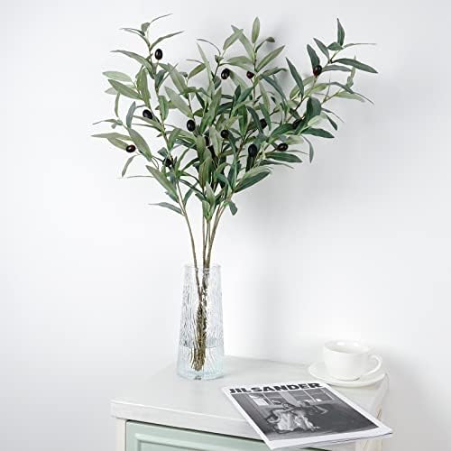 4PCS Artificial Olive Branches for Home Decor
