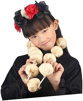 3 Sets Garlic String Artificial Vegetables Halloween Decor Party Props