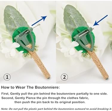 Meldel Ivory Wedding Bouquets Set with Corsage and Boutonniere