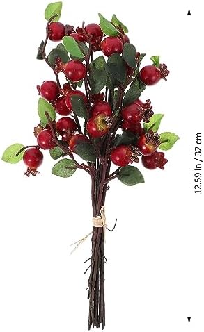 HEALLILY Group of 5 Artificial Pomegranate Berries Floral Decor